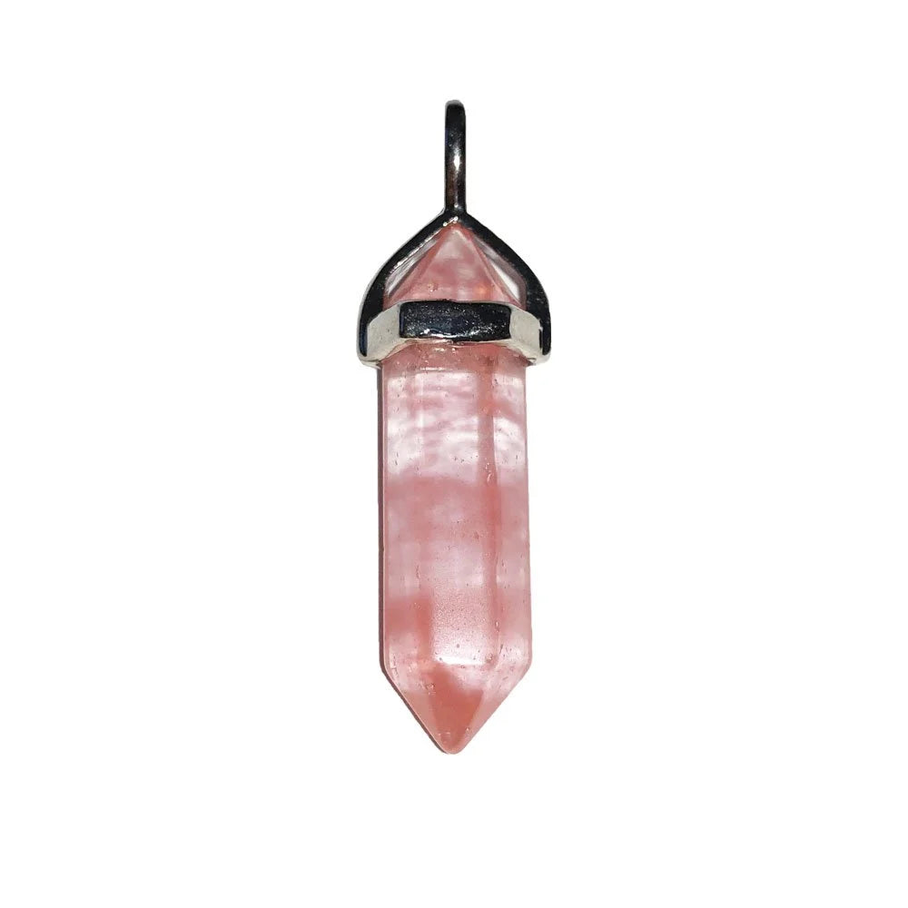 Pendentif Cristal Melon d'Eau Pointe – Pierre d'Amour & Compassion Lithothérapie
