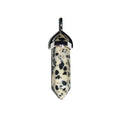 Pendentif Jaspe Dalmatien Pointe – Pierre de Joie & Endurance Lithothérapie