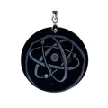 Pendentif Obsidienne Noire Quantique - Rond | Confiance & Protection