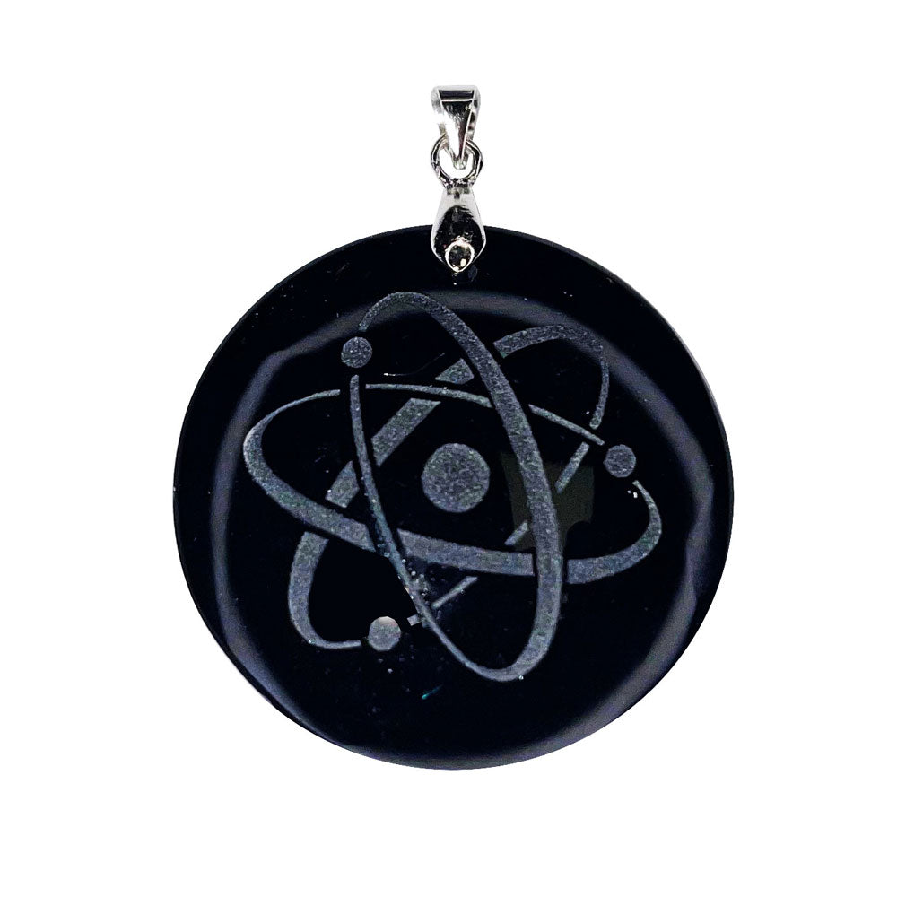 Pendentif Obsidienne Noire Quantique - Rond | Confiance & Protection