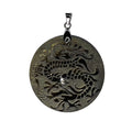 Pendentif Obsidienne Dorée Dragon - Rond | Clairvoyance & Protection