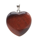 ✨ Pendentif Coeur Œil de Taureau 2.5cm – Pierre Naturelle Ancrage & Sérénité