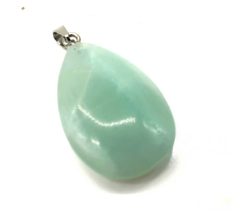 ✨ Pendentif Larme Amazonite 3cm – Pierre Naturelle Apaisement & Communication