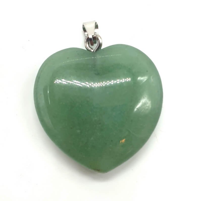 ✨ Pendentif Coeur Aventurine Verte 2,5 cm – Pierre Naturelle Porte-Bonheur