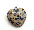 ✨ Pendentif Cœur Jaspe Dalmatien 2,5 cm – Pierre Naturelle Joie & Protection
