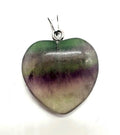 ✨ Pendentif Cœur Fluorite Multicolore 2,5 cm – Pierre Naturelle Concentration & Harmonie