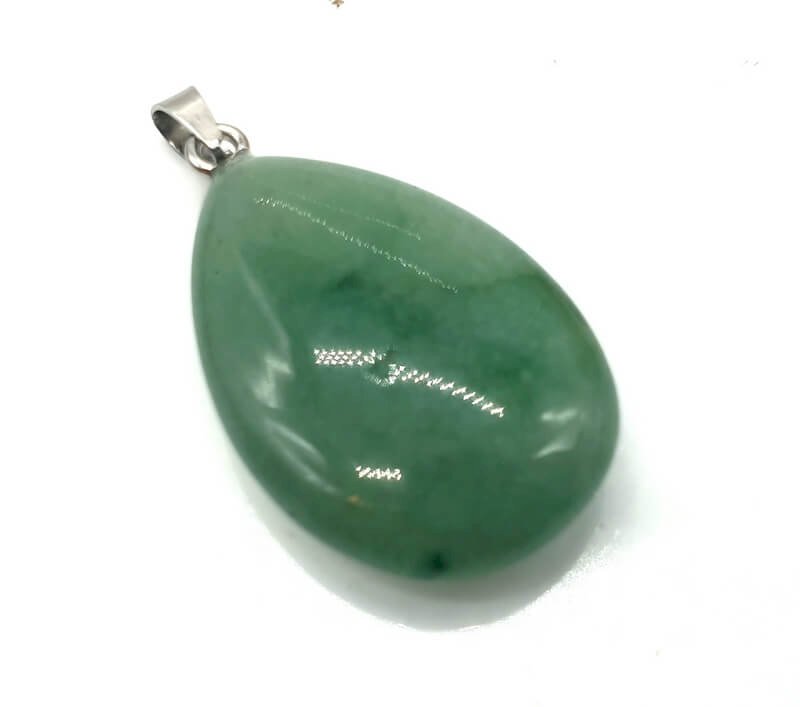 ✨ Pendentif Larme Aventurine Verte 3cm – Pierre Naturelle Chance & Prospérité