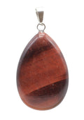 Pendentif Larme Œil de Taureau — 3 cm | Force, Stabilité & Protection Ancrée