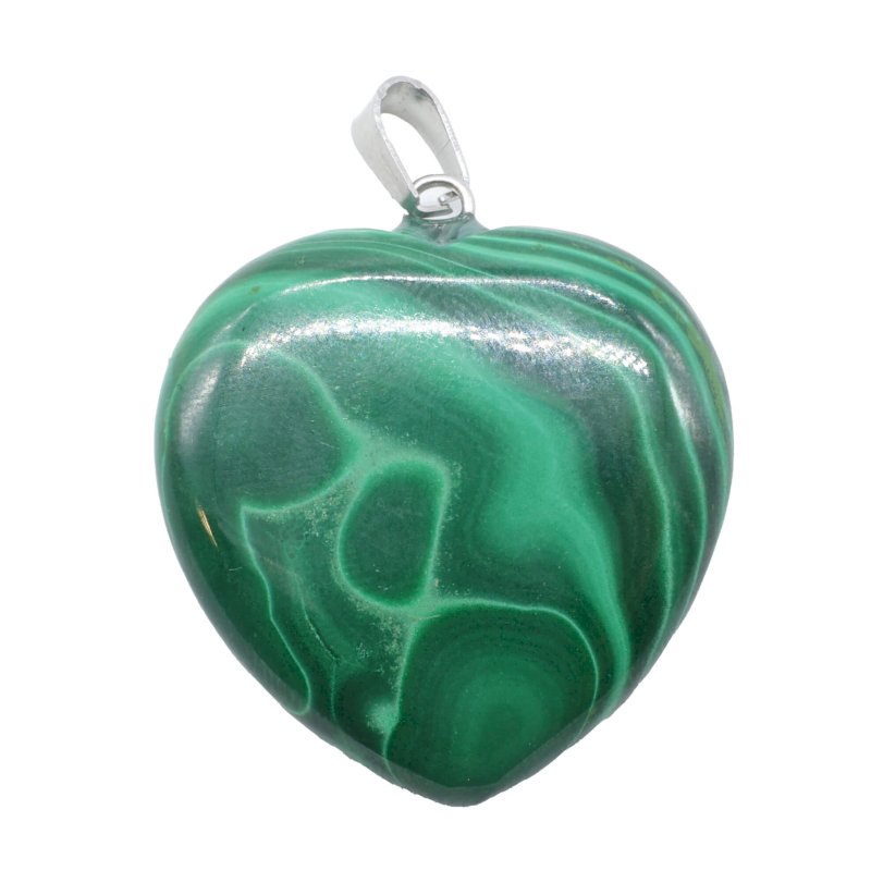 ✨ Pendentif Coeur Malachite 3cm – Pierre Naturelle Transformation & Protection du Cœur