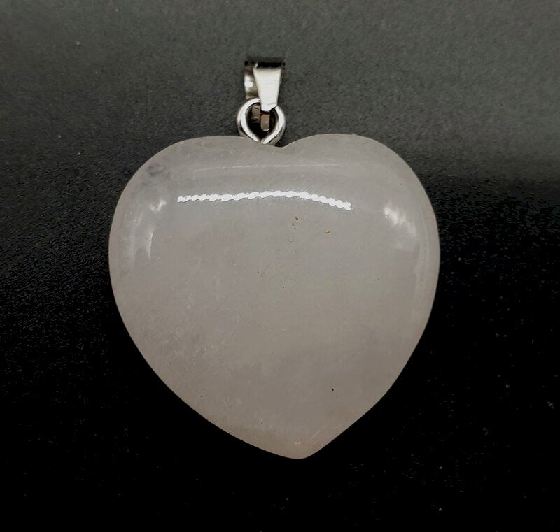 ✨ Pendentif Cœur Cristal de Roche 2,5 cm – Pierre Naturelle Pureté & Clarté
