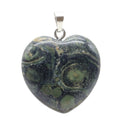 ✨ Pendentif Coeur Jaspe Kambaba 2.5cm – Pierre Naturelle Sérénité & Harmonie
