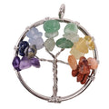 ✨ Pendentif Arbre de Vie 7 Chakras 2.5cm – Pierre Naturelle | Équilibre & Éveil