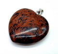✨ Pendentif Coeur Obsidienne Mahogany 2.5cm – Pierre Naturelle de Protection