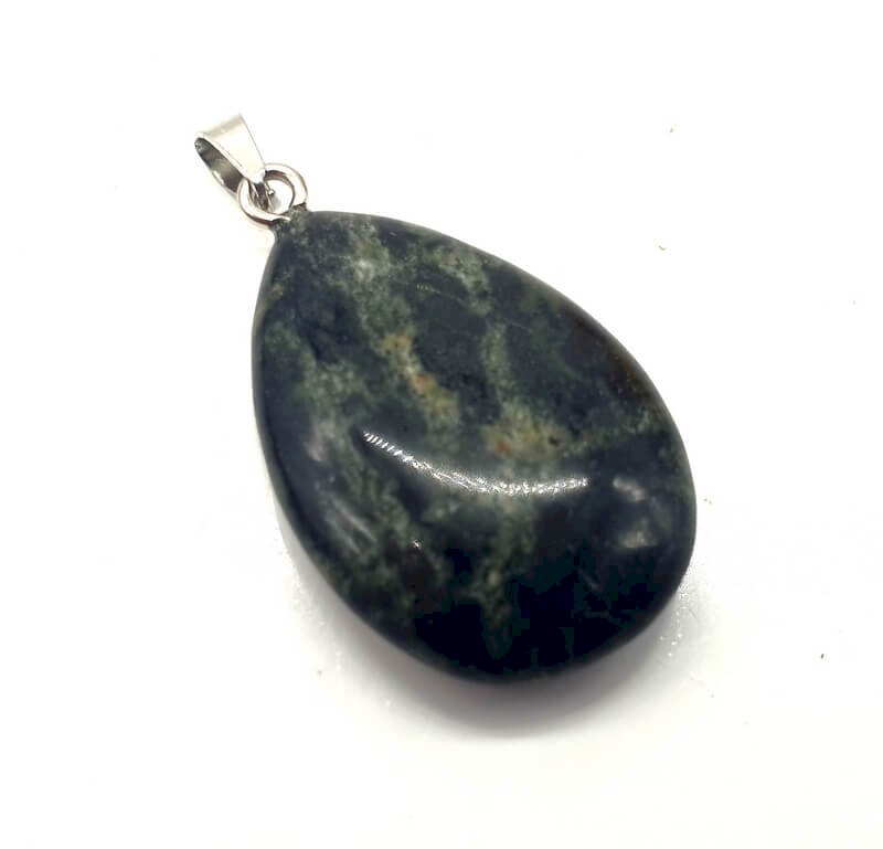 ✨ Pendentif Larme Jaspe Kambaba 3cm – Pierre Naturelle Paix & Connexion Primordiale