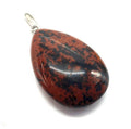 Pendentif Larme Obsidienne Mahogany — 3 cm | Force, Ancrage & Libération Émotionnelle