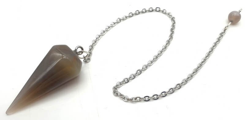 Pendule Divinatoire Conique Agate Grise 3,5 cm – Radiesthésie & Équilibre