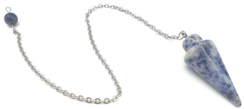 ✨ Pendule Goutte Sodalite 3cm – Pierre Naturelle Radiesthésie & Lithothérapie