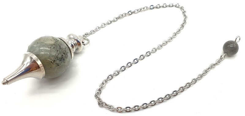 ✨ Pendule Sphère Labradorite 4cm – Pierre Naturelle Certifiée | Radiesthésie & Lithothérapie
