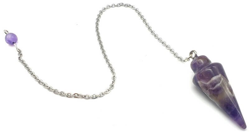 ✨ Pendule Goutte Améthyste 3cm – Pierre Naturelle Radiesthésie & Lithothérapie