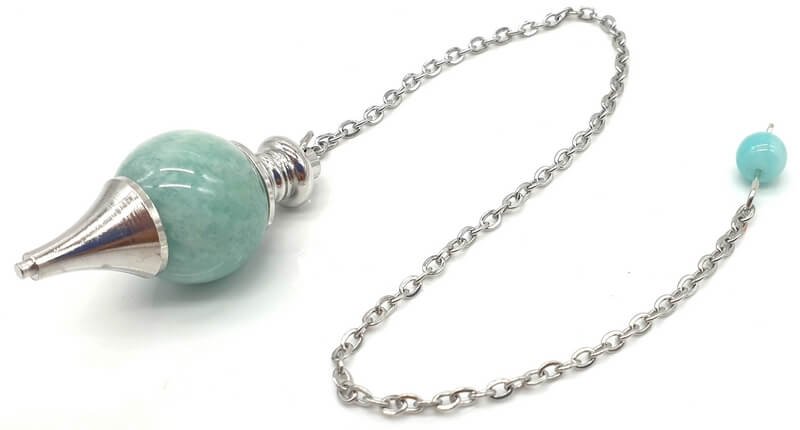 ✨ Pendule Sphère Amazonite Extra 4cm – Pierre Naturelle Certifiée | Radiesthésie & Lithothérapie