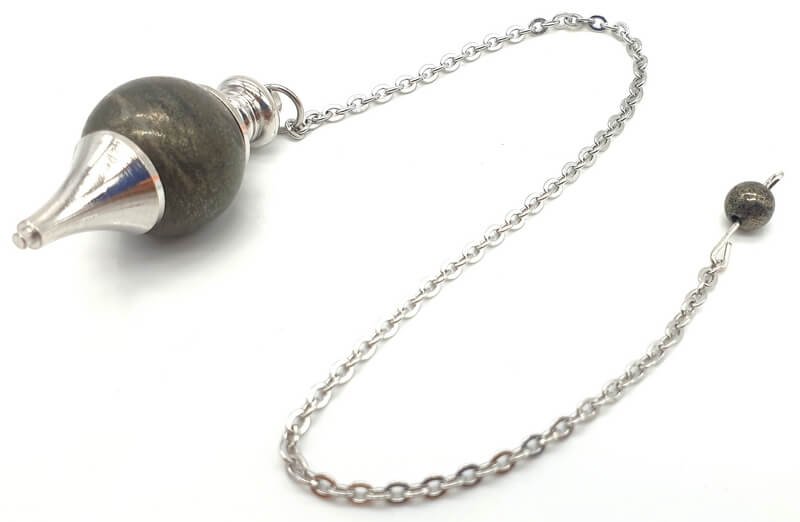 ✨ Pendule Sphère Pyrite 4cm – Pierre Naturelle Certifiée | Radiesthésie & Lithothérapie