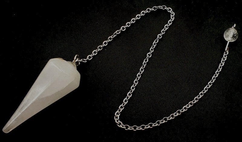 Pendule Divinatoire Conique Cristal de Roche 3,5 cm – Radiesthésie & Clarté