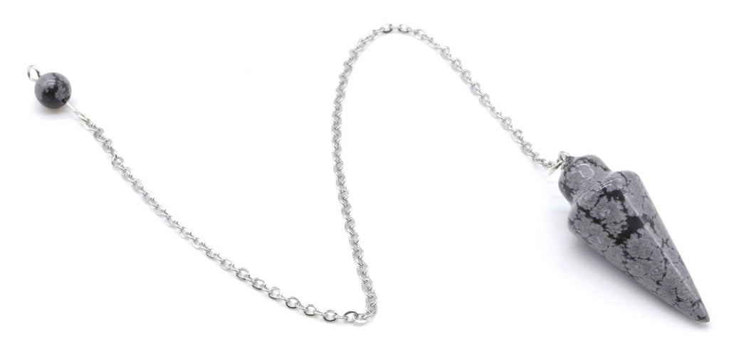 ✨ Pendule Goutte Obsidienne Neige 3cm – Pierre Naturelle Radiesthésie & Lithothérapie