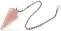 ✨ Pendule Divinatoire Conique Quartz Rose 3,5 cm – Radiesthésie & Amour Inconditionnel