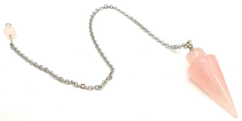 ✨ Pendule Goutte Quartz Rose 3cm – Pierre Naturelle Radiesthésie & Lithothérapie