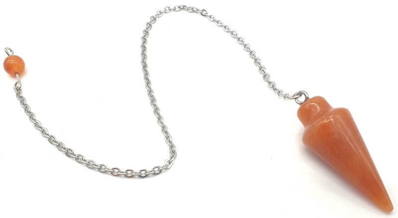 ✨ Pendule Goutte Aventurine Orange 3cm – Pierre Naturelle Radiesthésie & Lithothérapie