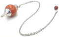 ✨ Pendule Sphère Jaspe Rouge 4cm – Pierre Naturelle Certifiée | Radiesthésie & Lithothérapie