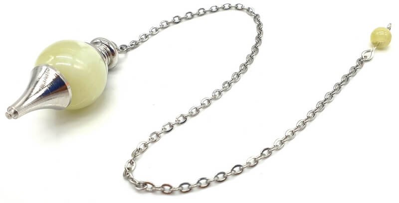 ✨ Pendule Sphère Jade Verte 4cm – Pierre Naturelle Certifiée | Radiesthésie & Lithothérapie