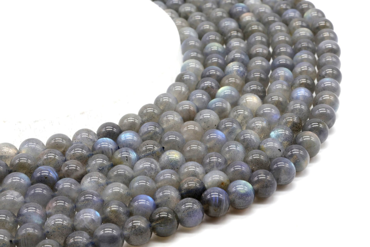 Perles Labradorite 'AA' 8mm sur fil 38cm