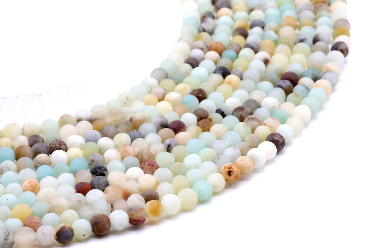 Perles Amazonite 4mm sur fil 38cm