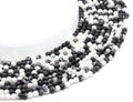 Perles Jaspe Zèbre 4mm sur fil 38cm