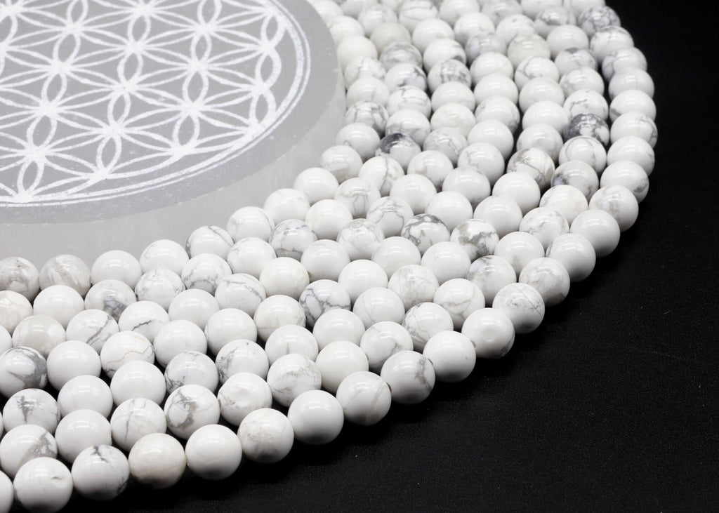 Perles Howlite 8mm sur fil 38cm