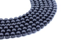 Perles Tourmaline Noire 10mm sur fil 38cm
