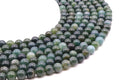Perles Agate Mousse 8mm sur fil 38cm