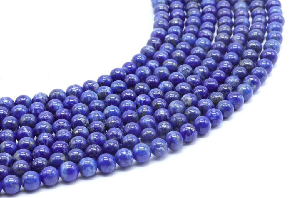 Perles Lapis Lazuli 'AA' 6mm sur fil 38cm