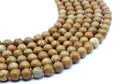 Perles Bois Fossile 10mm sur fil 38cm