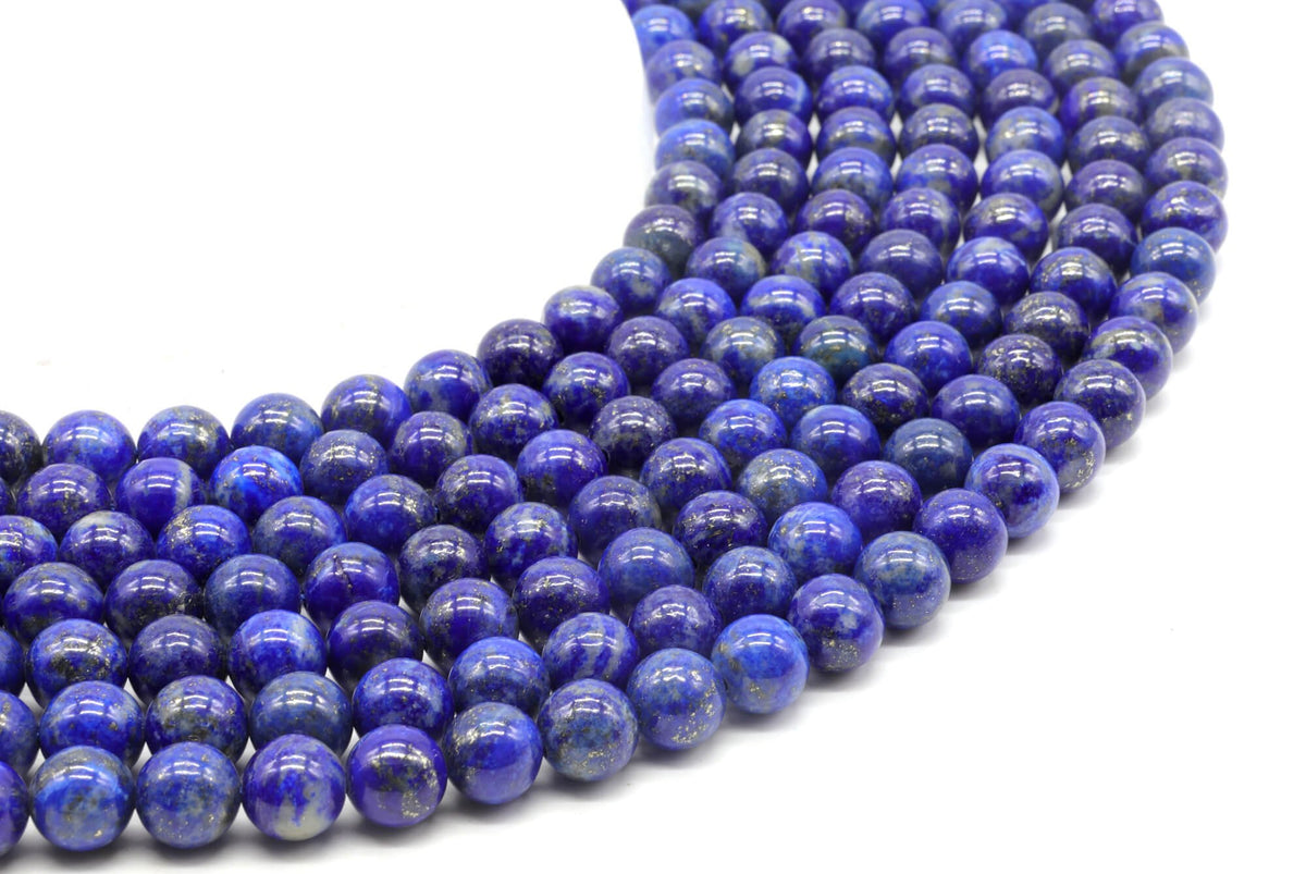 Perles Lapis Lazuli 'AA' 8mm sur fil 38cm