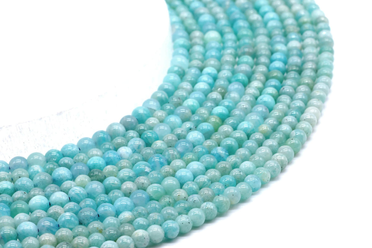 Perles Amazonite 'AA' 4mm sur fil 38cm