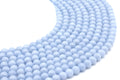 Perles Angélite 6mm sur fil 38cm