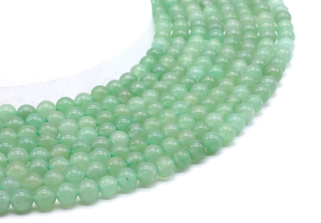 Perles Aventurine Verte 6mm sur fil 38cm