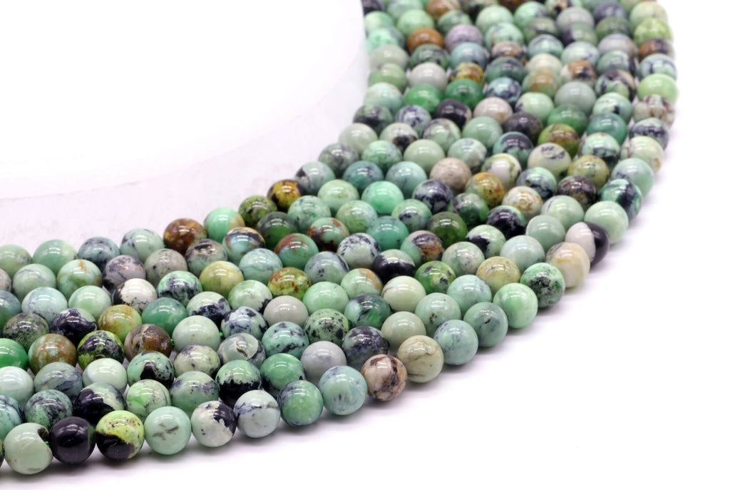 Perles Variscite 6mm sur fil 38cm