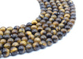 Perles Oeil de Tigre 10mm sur fil 38cm