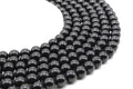 Perles Spinelle Noire 10mm sur fil 38cm