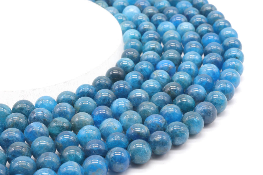 Perles Apatite 'AAA' 10mm sur fil 38cm