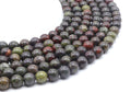 Perles Jaspe Sang de Dragon 10mm sur fil 38cm
