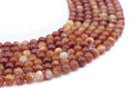 Perles Cornaline 8mm sur fil 38cm